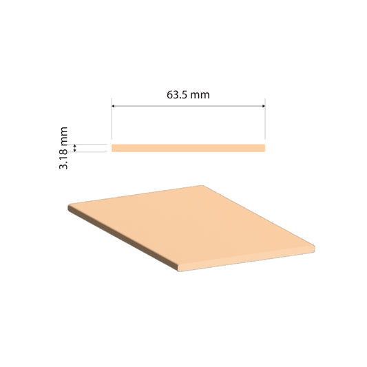 Copper Flat Bar | 63.5x3.18mm | C110 Alloy | Custom Length