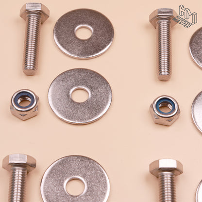 S304 Stainless Steel Canopy & Toolbox Mounting Kit with Foam Sealing Pads – M10