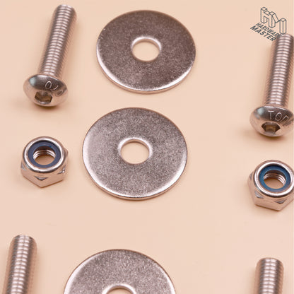 S304 Stainless Steel Canopy & Toolbox Mounting Kit with Foam Sealing Pads – M10