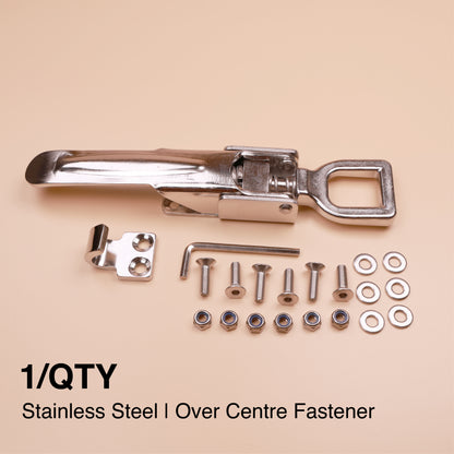 S304 Stainless Steel Heavy Duty Double Spring Loaded Over Centre Toggle Latch