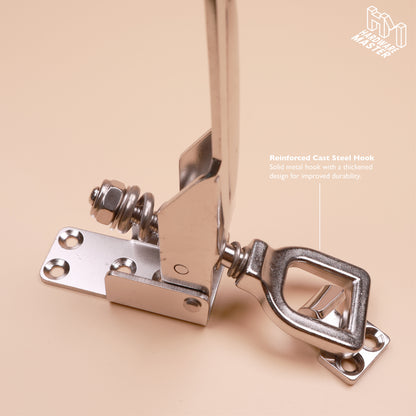 S304 Stainless Steel Heavy Duty Double Spring Loaded Over Centre Toggle Latch
