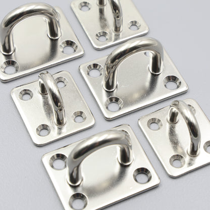 316 Stainless Steel Square Pad Eye Plate Hook Anchor Mount