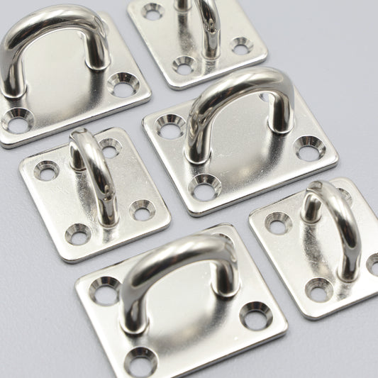 316 Stainless Steel Square Pad Eye Plate Hook Anchor Mount