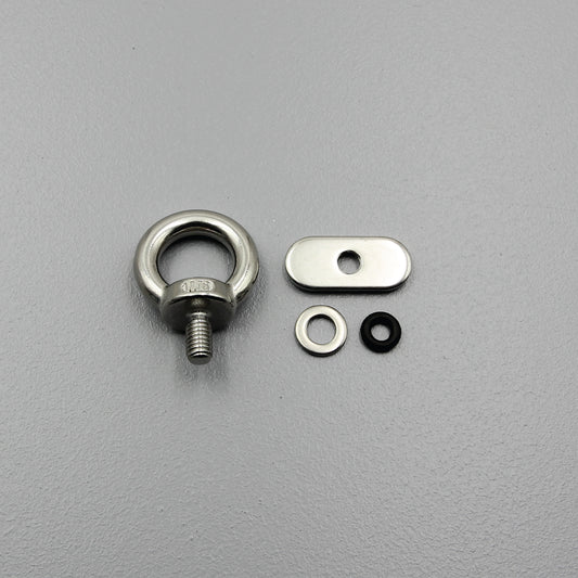 S316 Marine-Grade M6 Slid Rail Locking Eye Bolt Ring Track Tie-Down Anchor