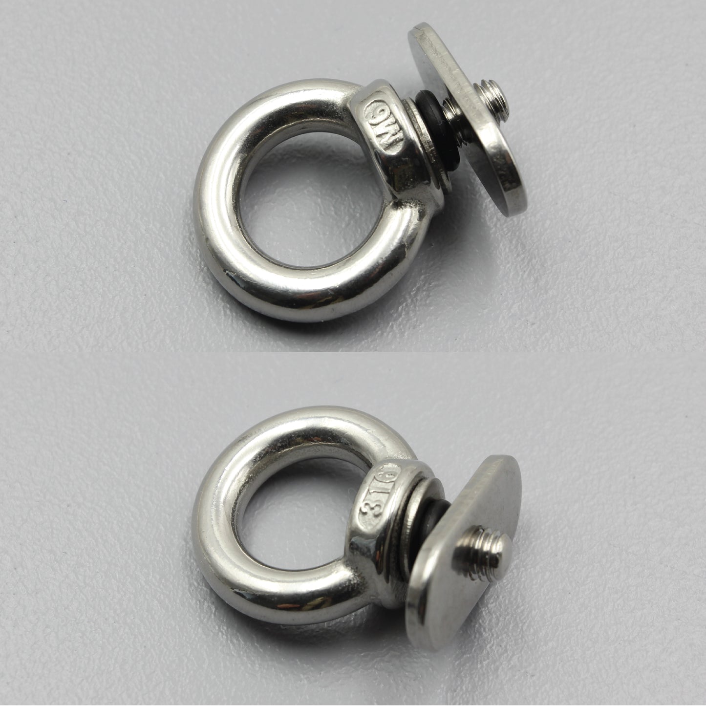 S316 Marine-Grade M6 Slid Rail Locking Eye Bolt Ring Track Tie-Down Anchor