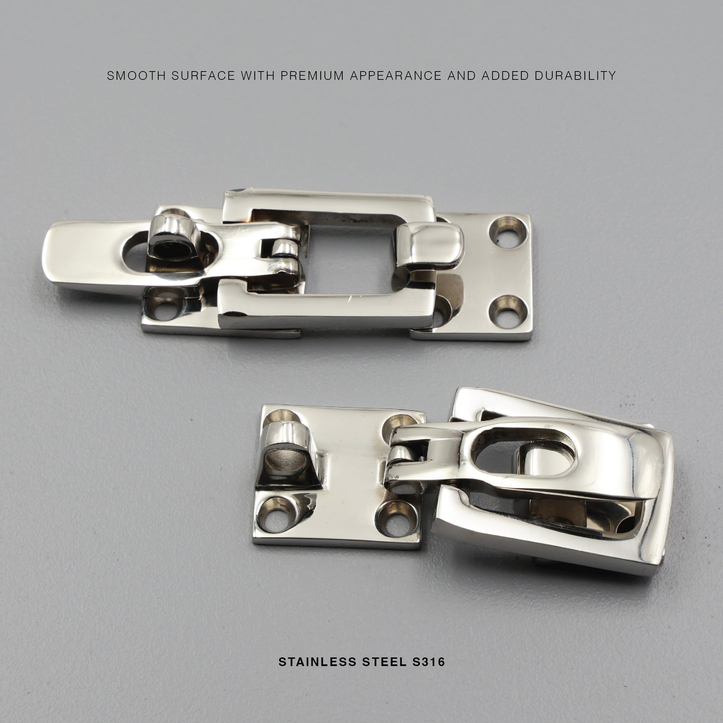 S316 Stainless Steel Toggle Latch 95mm Over Centre Catch Heavy Duty Marine Grade