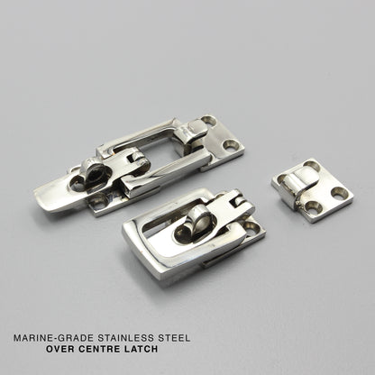 S316 Stainless Steel Toggle Latch 95mm Over Centre Catch Heavy Duty Marine Grade
