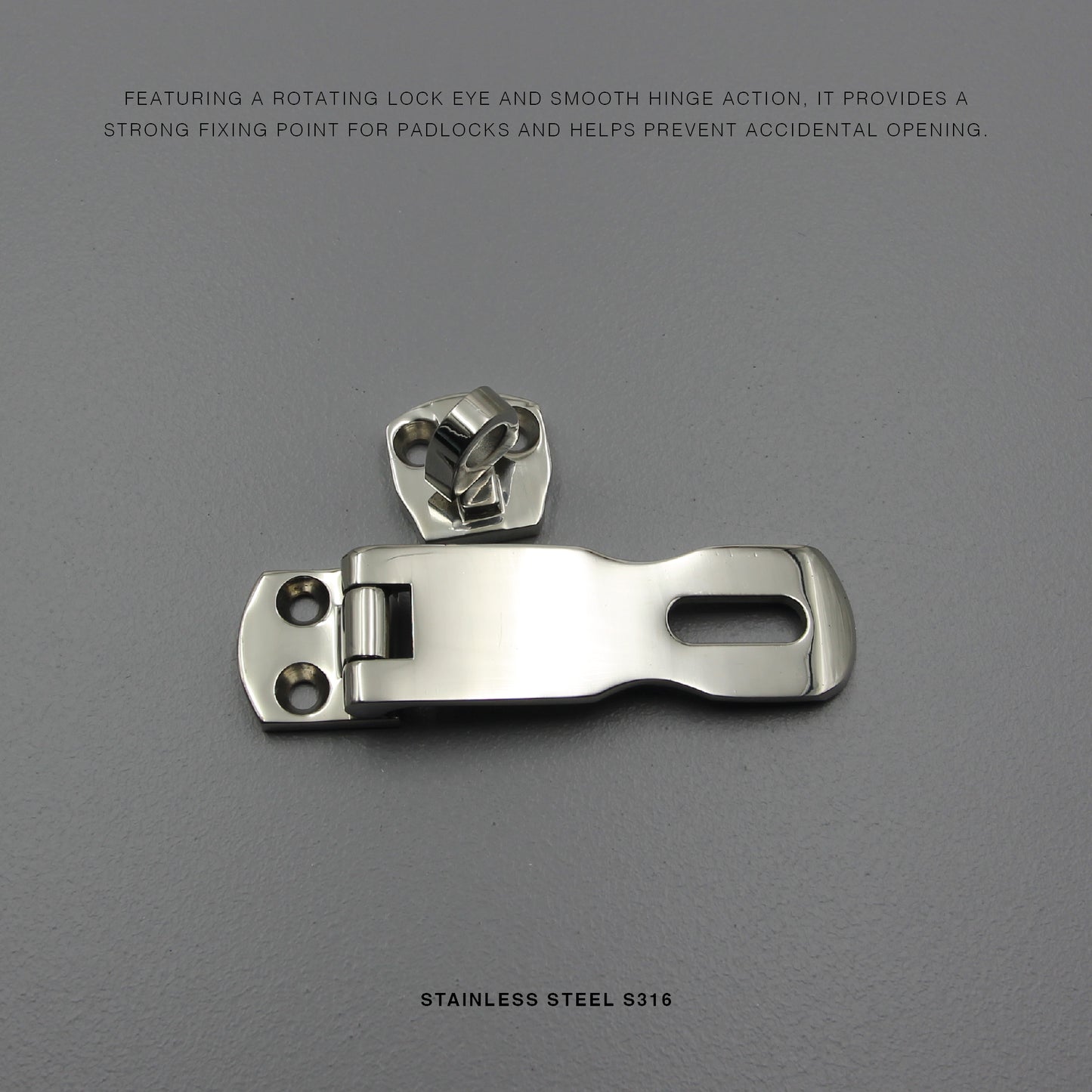 Swivel Hasp Lock 316 Stainless Steel | Marine Grade Door Latch Lockers & Cabinet