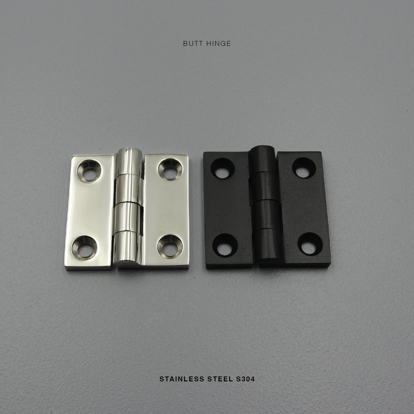 Butt Hinge S304 Stainless Steel | 50mm / 75mm | Heavy Duty | Black/Silver | Door