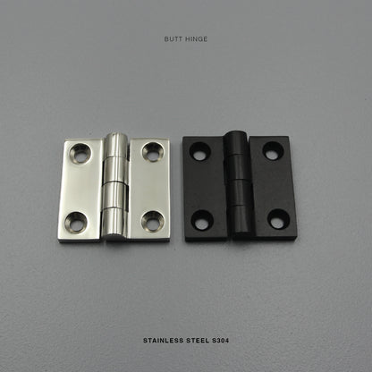 Butt Hinge S304 Stainless Steel | 50mm / 75mm | Heavy Duty | Black/Silver | Door