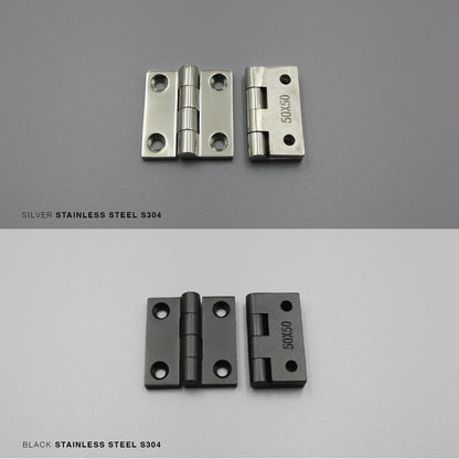 Butt Hinge S304 Stainless Steel | 50mm / 75mm | Heavy Duty | Black/Silver | Door