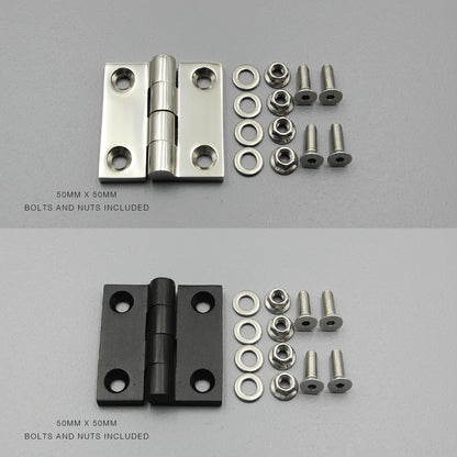 Butt Hinge S304 Stainless Steel | 50mm / 75mm | Heavy Duty | Black/Silver | Door