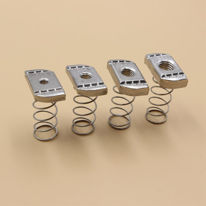 Unistrut Long Spring Nut | 5Qty | S304 Stainless Steel | Heavy Duty | Channel Nut | M6 M8 M10 M12