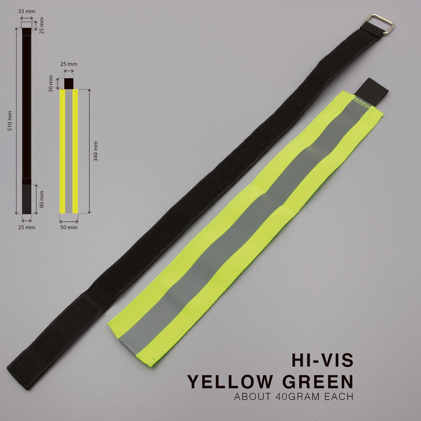 High-Vis Reflective Load Flag + Magic Strap — Oversize Long Load Safety Marker
