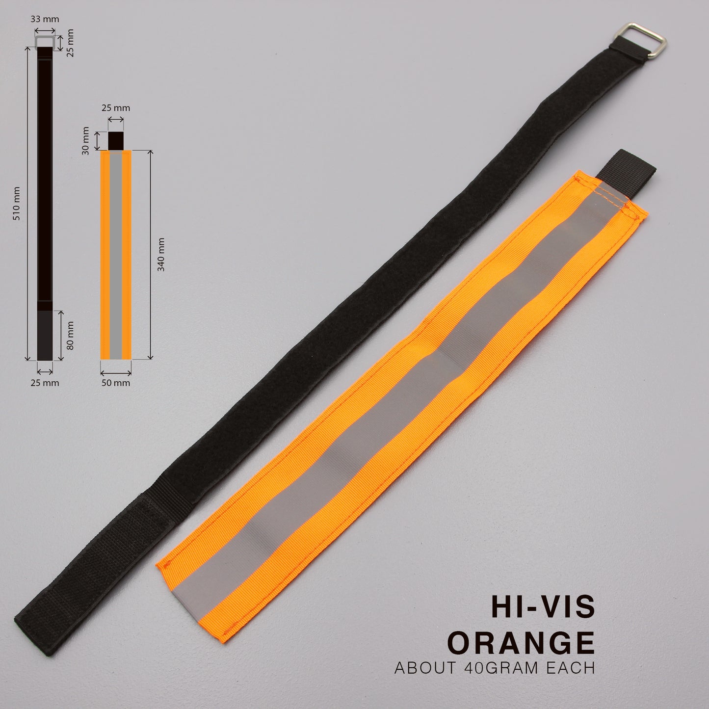 High-Vis Reflective Load Flag + Magic Strap — Oversize Long Load Safety Marker