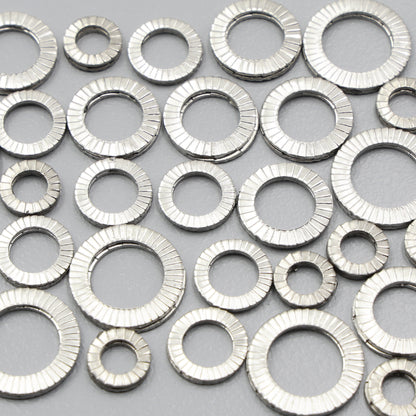 S304 Stainless Steel Wedge Lock Washer Self Locking Anti Vibration Washer M6-M20