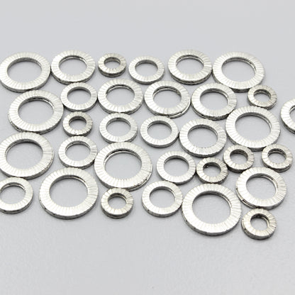 S304 Stainless Steel Wedge Lock Washer Self Locking Anti Vibration Washer M6-M20
