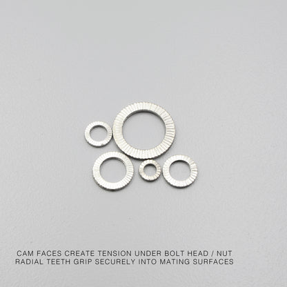 S304 Stainless Steel Wedge Lock Washer Self Locking Anti Vibration Washer M6-M20