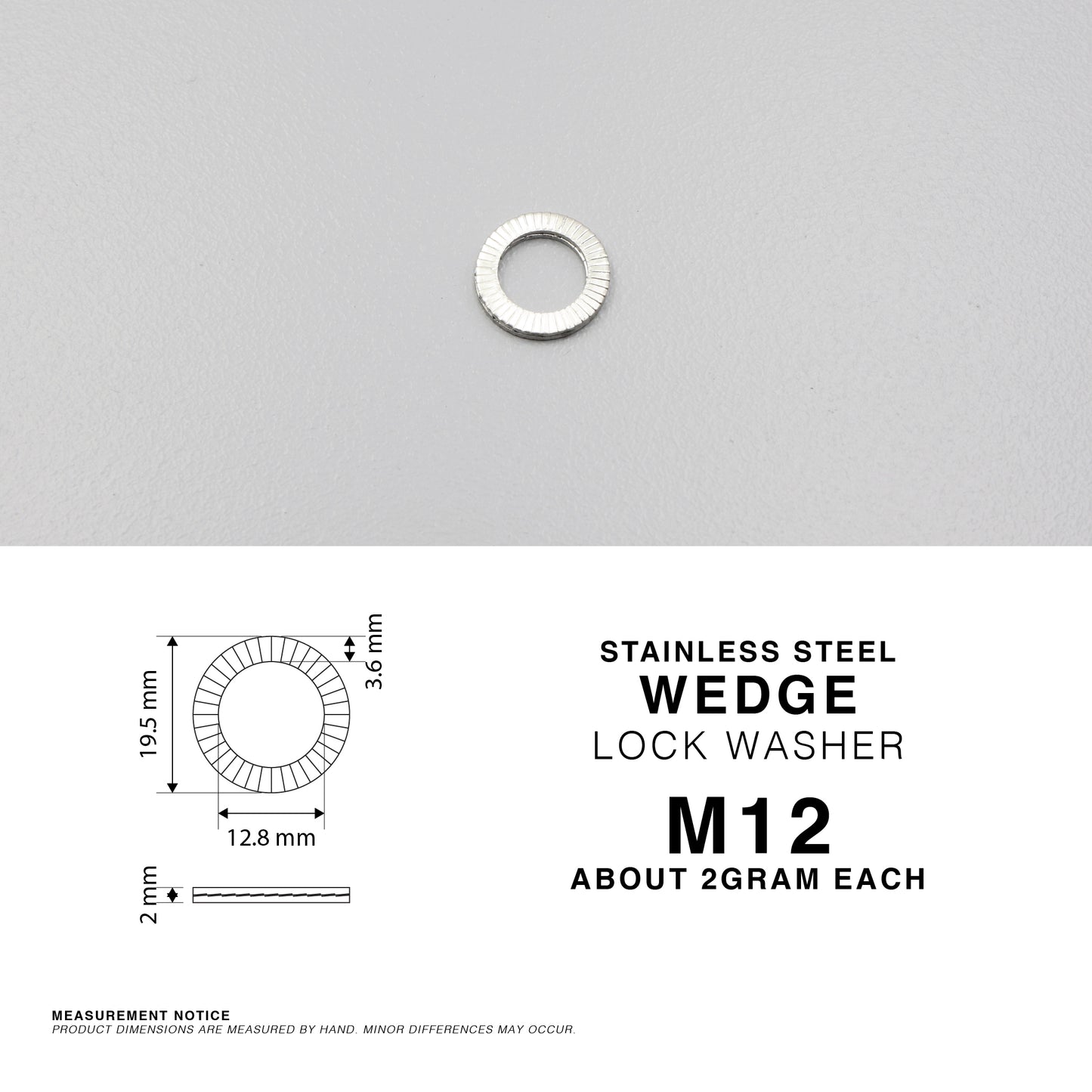S304 Stainless Steel Wedge Lock Washer Self Locking Anti Vibration Washer M6-M20