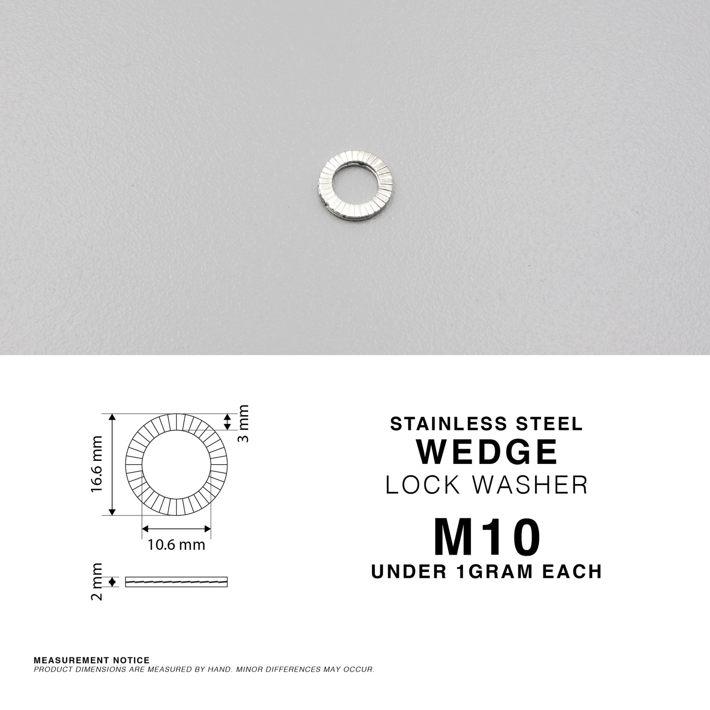 S304 Stainless Steel Wedge Lock Washer Self Locking Anti Vibration Washer M6-M20