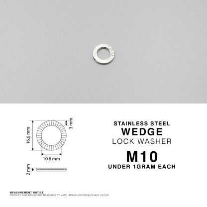 S304 Stainless Steel Wedge Lock Washer Self Locking Anti Vibration Washer M6-M20