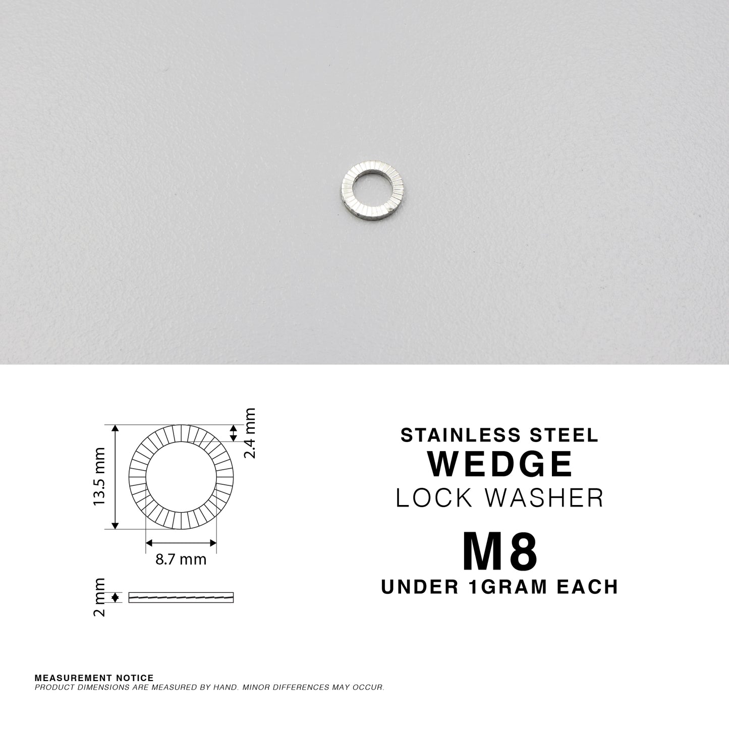 S304 Stainless Steel Wedge Lock Washer Self Locking Anti Vibration Washer M6-M20