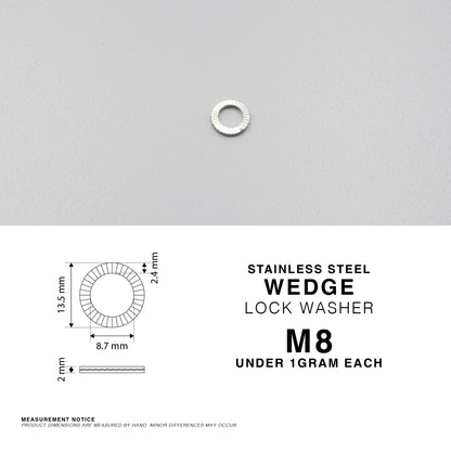 S304 Stainless Steel Wedge Lock Washer Self Locking Anti Vibration Washer M6-M20