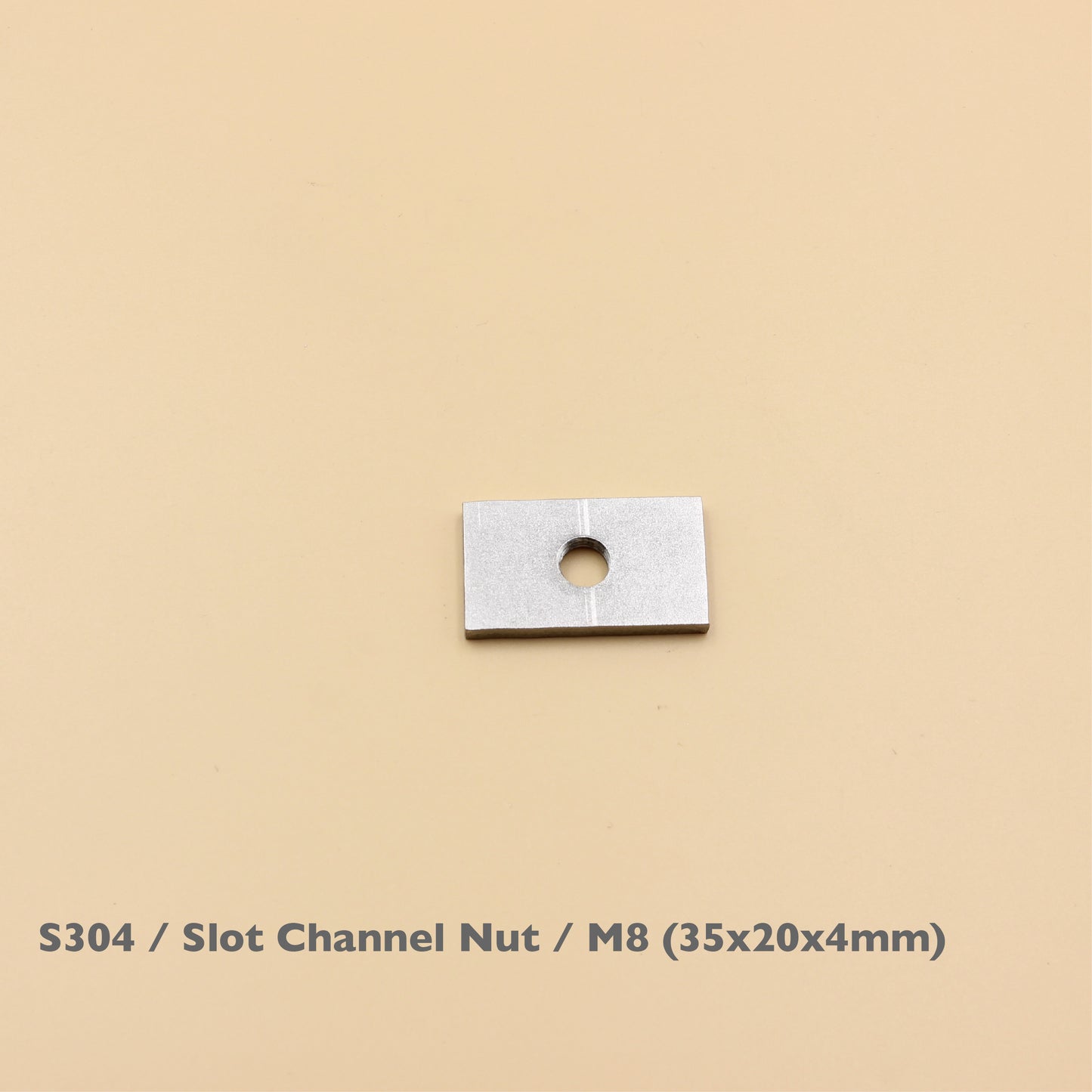 S304 Stainless Steel Slot Channel Nut Sliding T-Nut M6 M8 M10 35x20mm Rack Track