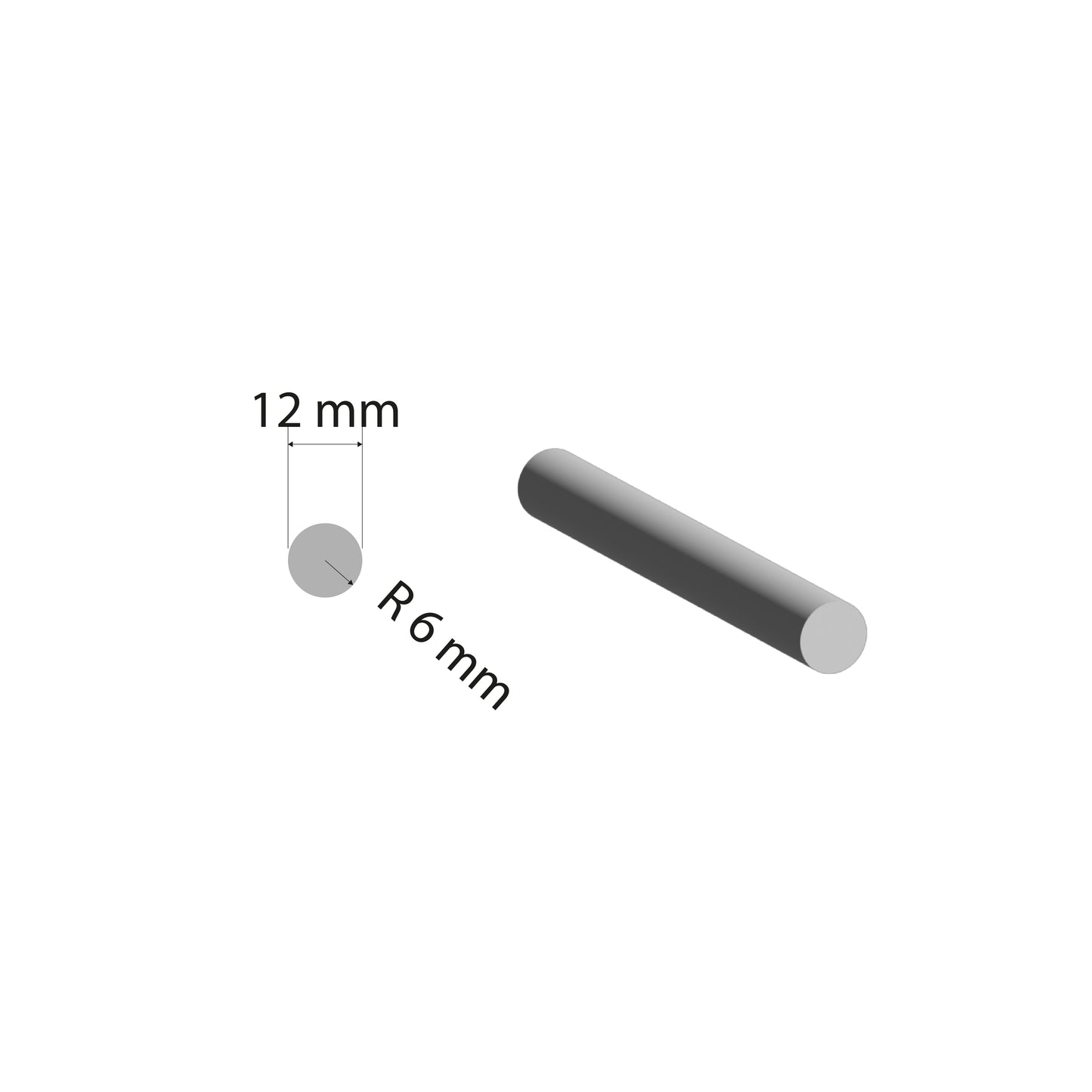 Aluminium Solid Rod | Ø12mm | 6063 T5 Alloy | Custom Length
