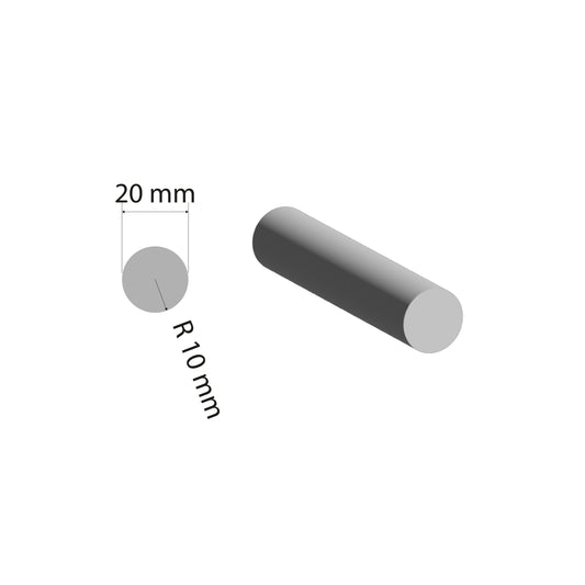 Aluminium Solid Rod | Ø20mm | 6060 T5 Alloy | Custom Length