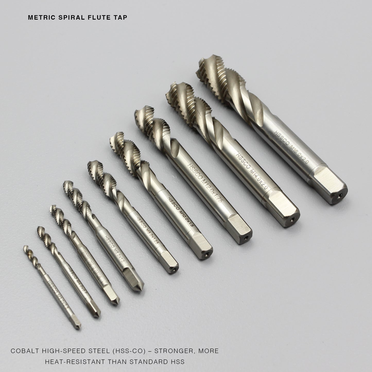 M3 M4 M5 M6 M8 M10 M12 M14 M16 | Machine Spiral Tap & Drill Bit Set | HSS HSSCO