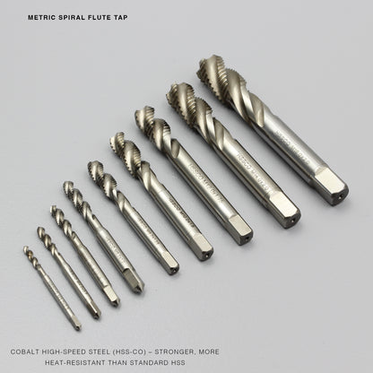 M3 M4 M5 M6 M8 M10 M12 M14 M16 | Machine Spiral Tap & Drill Bit Set | HSS HSSCO