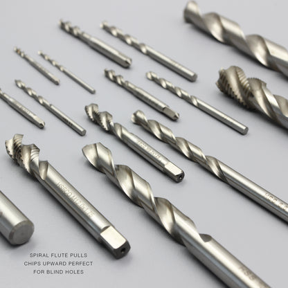 M3 M4 M5 M6 M8 M10 M12 M14 M16 | Machine Spiral Tap & Drill Bit Set | HSS HSSCO