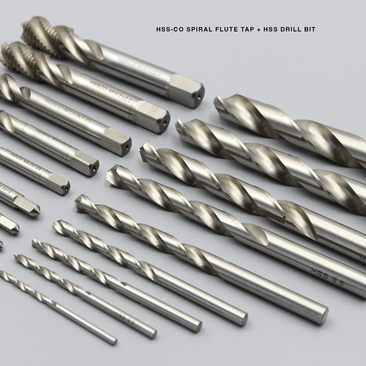 M3 M4 M5 M6 M8 M10 M12 M14 M16 | Machine Spiral Tap & Drill Bit Set | HSS HSSCO