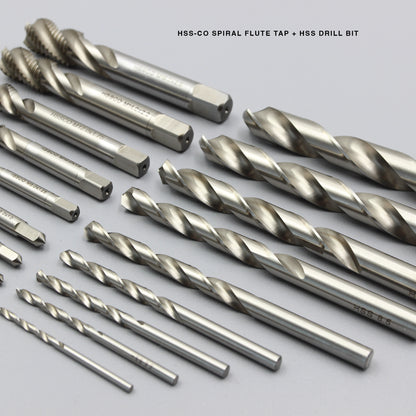 M3 M4 M5 M6 M8 M10 M12 M14 M16 | Machine Spiral Tap & Drill Bit Set | HSS HSSCO