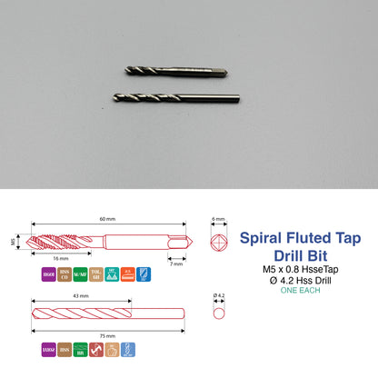 M3 M4 M5 M6 M8 M10 M12 M14 M16 | Machine Spiral Tap & Drill Bit Set | HSS HSSCO