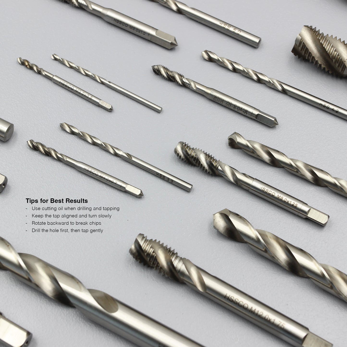 M3 M4 M5 M6 M8 M10 M12 M14 M16 | Machine Spiral Tap & Drill Bit Set | HSS HSSCO