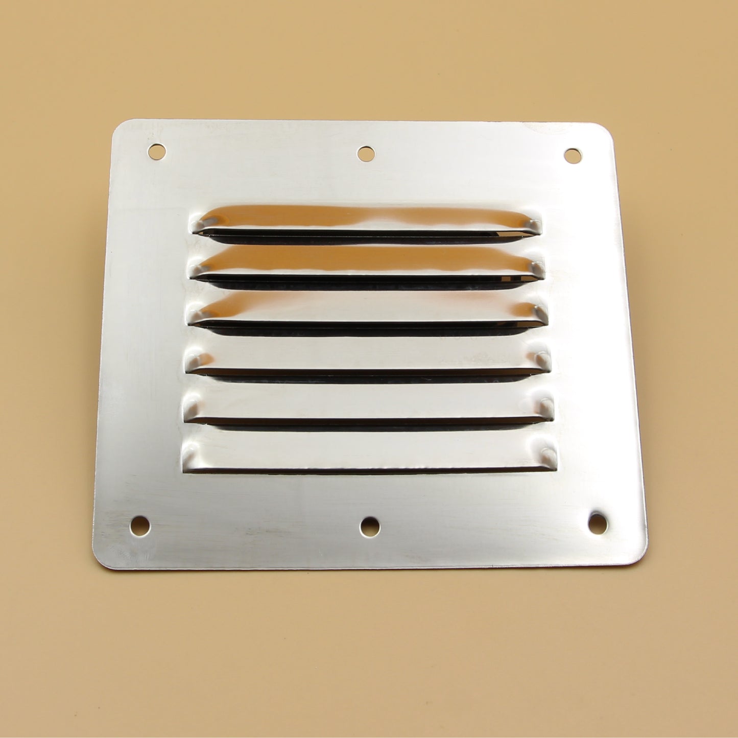 127 × 115 mm Stainless Steel Rectangle Vent – Marine Grade S316 | Ute, Caravan, Boat
