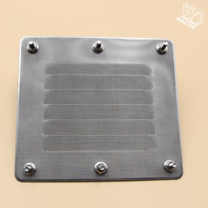 127 × 115 mm Stainless Steel Rectangle Vent – Marine Grade S316 | Ute, Caravan, Boat