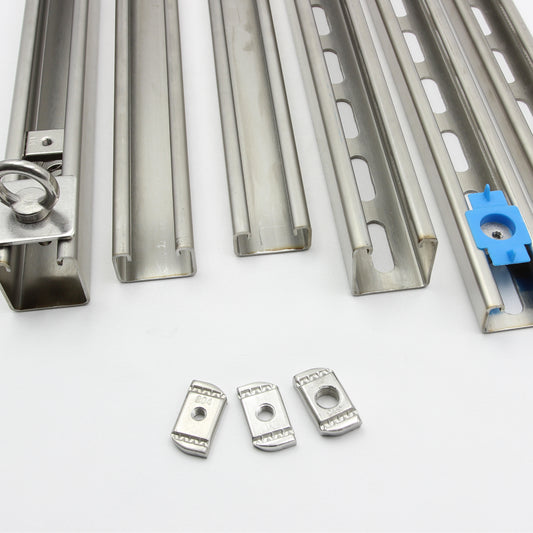 Unistrut Track Slotted Or Plain | S304 Stainless Steel | Heavy Duty Channel