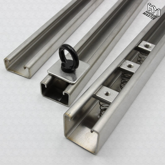 Unistrut Track Slotted Or Plain | S304 Stainless Steel | Heavy Duty Channel