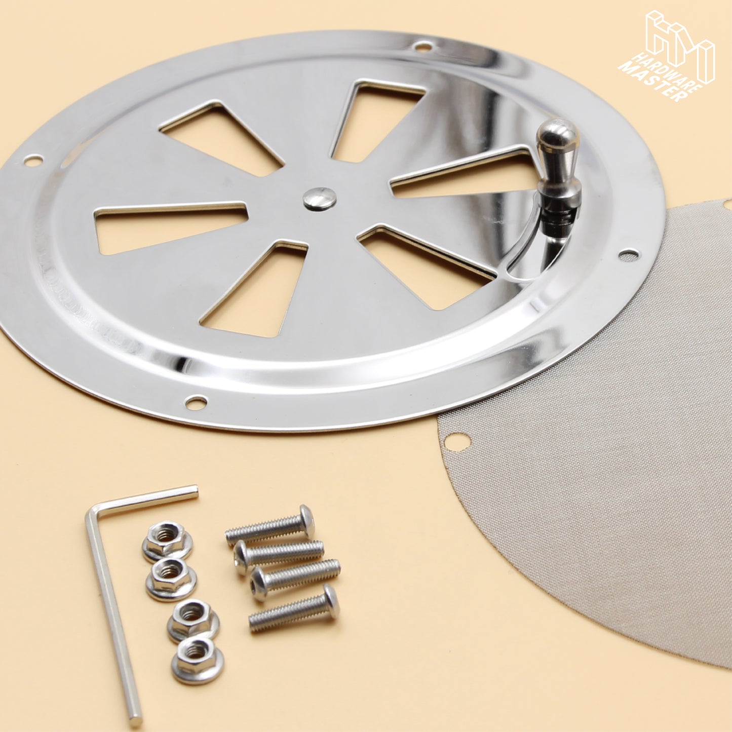 125mm Stainless Steel Closable Round Vent – Marine Grade S316 | Boat, RV, Caravan, 4x4