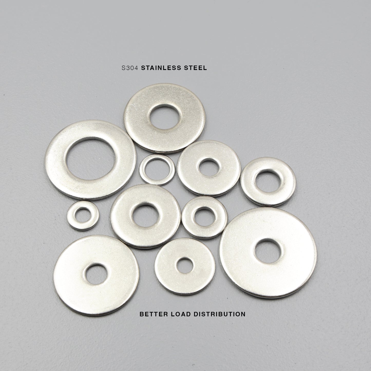 304 Stainless Steel Large Flat Washers Wide OD Fender Washer Heavy Duty M6 - M20