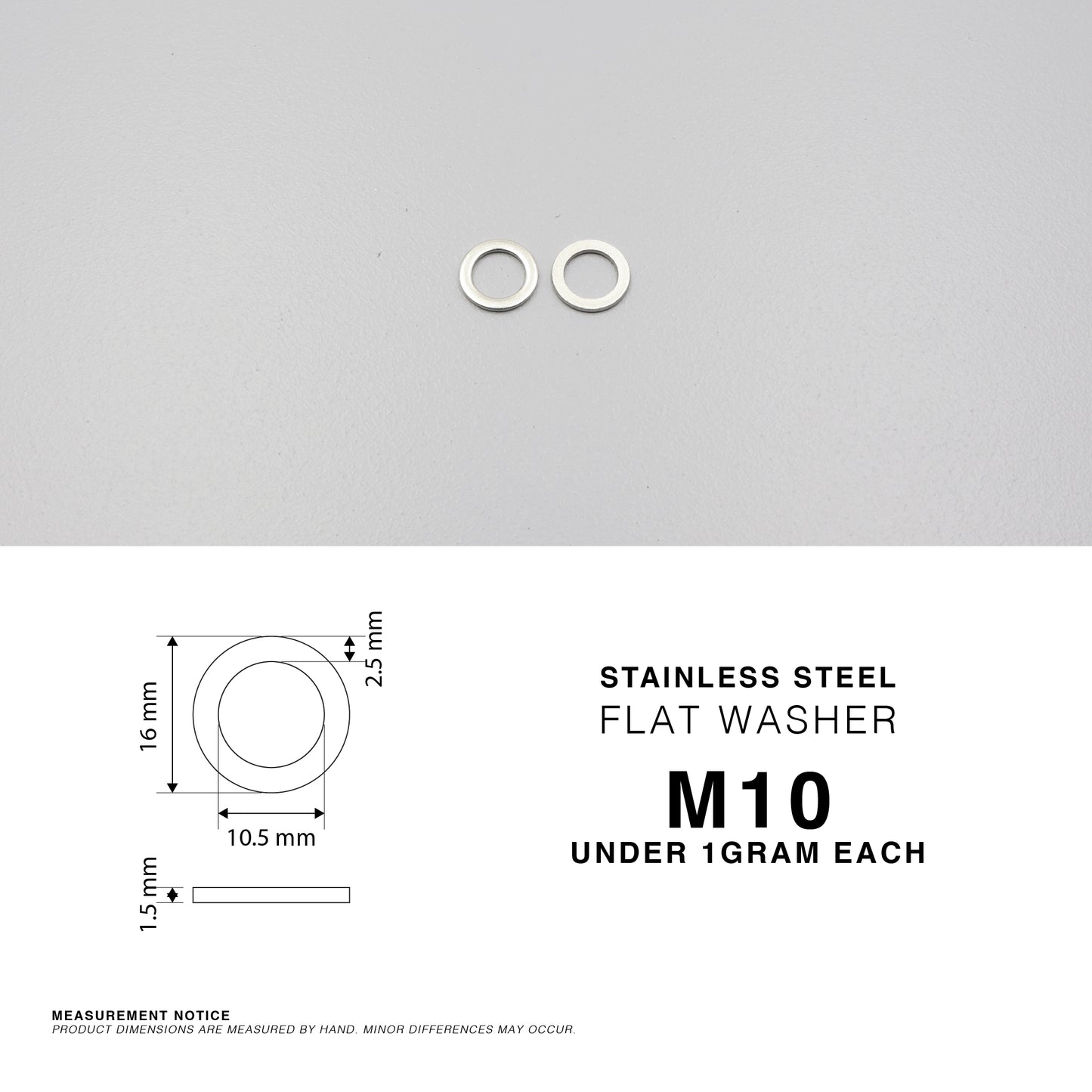 304 Stainless Steel Large Flat Washers Wide OD Fender Washer Heavy Duty M6 - M20
