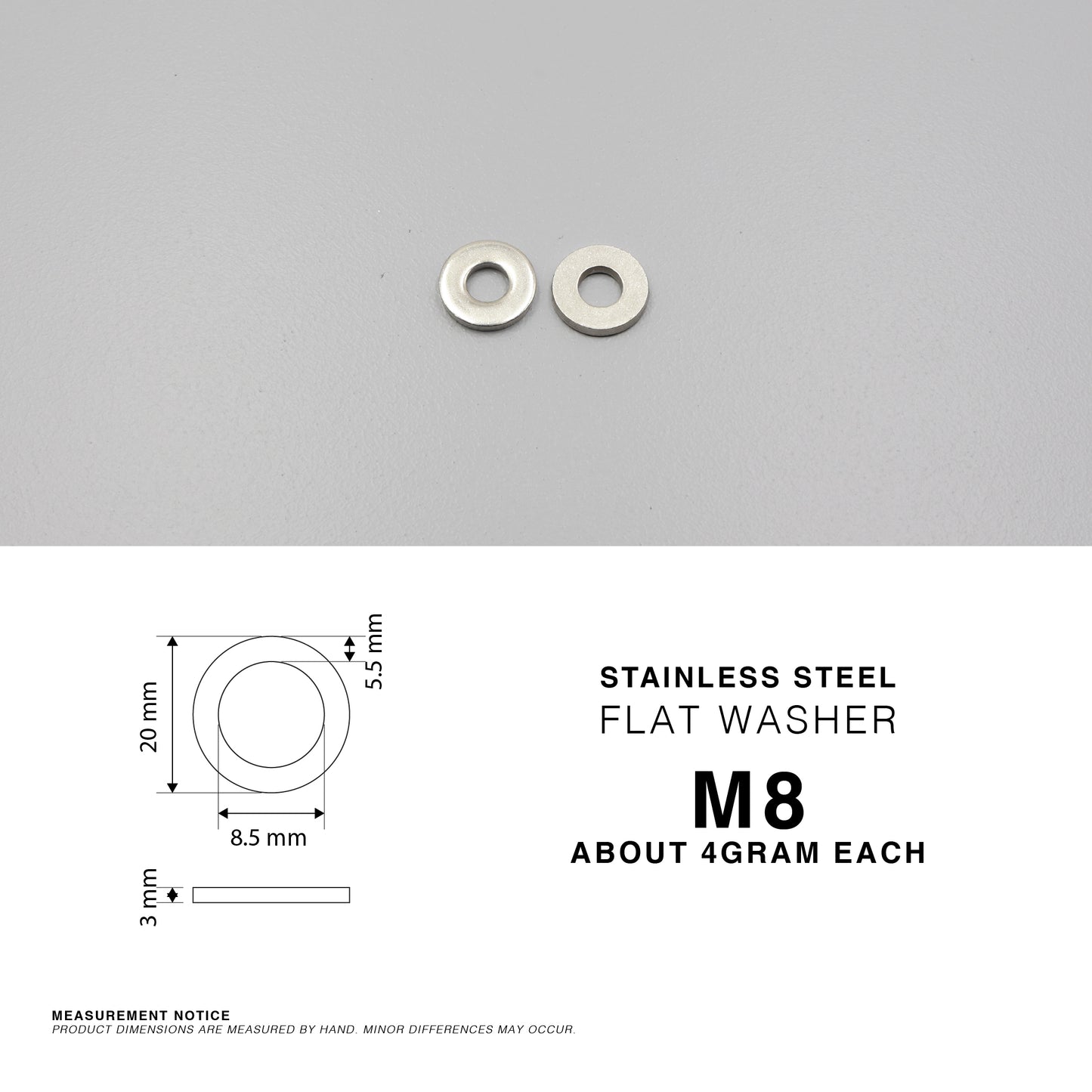 304 Stainless Steel Large Flat Washers Wide OD Fender Washer Heavy Duty M6 - M20