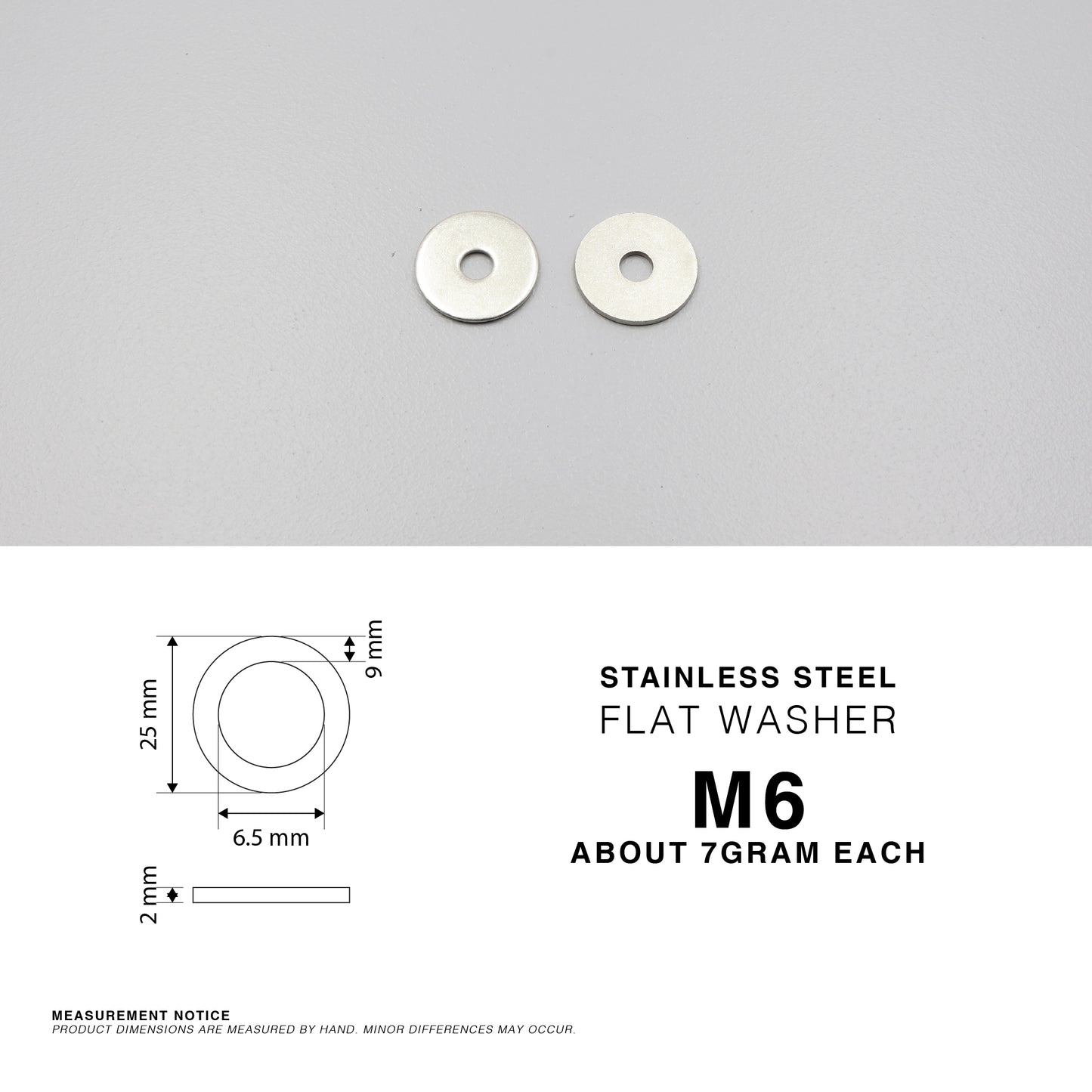 304 Stainless Steel Large Flat Washers Wide OD Fender Washer Heavy Duty M6 - M20