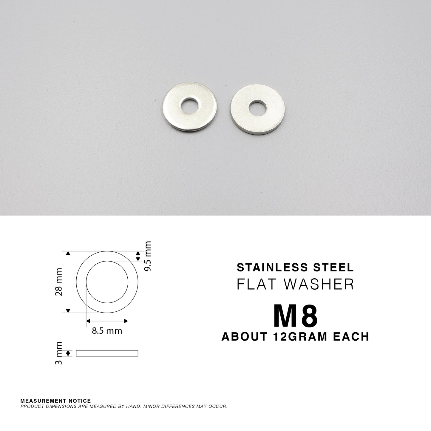304 Stainless Steel Large Flat Washers Wide OD Fender Washer Heavy Duty M6 - M20