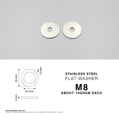 304 Stainless Steel Large Flat Washers Wide OD Fender Washer Heavy Duty M6 - M20