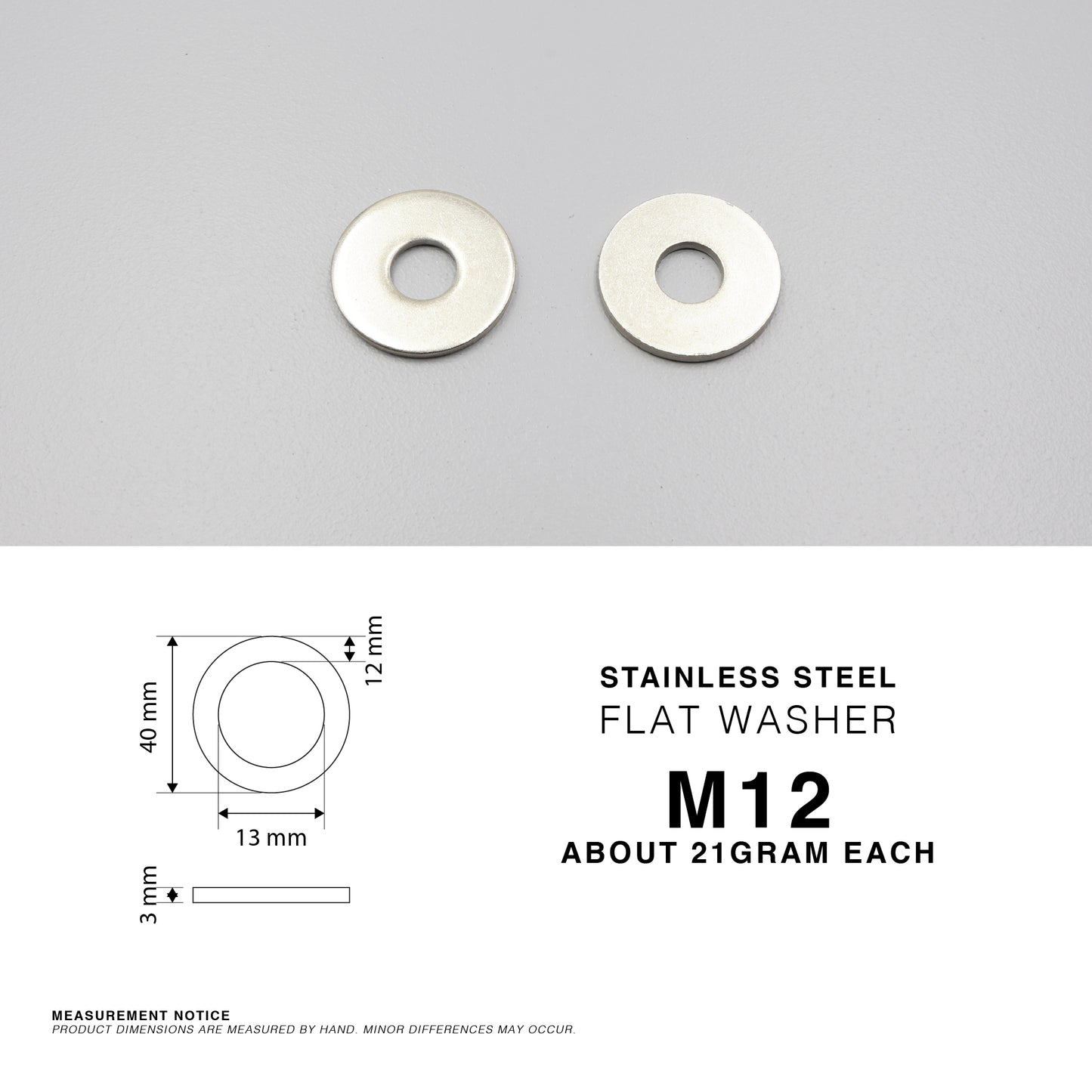 304 Stainless Steel Large Flat Washers Wide OD Fender Washer Heavy Duty M6 - M20