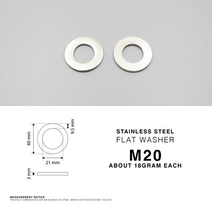 304 Stainless Steel Large Flat Washers Wide OD Fender Washer Heavy Duty M6 - M20
